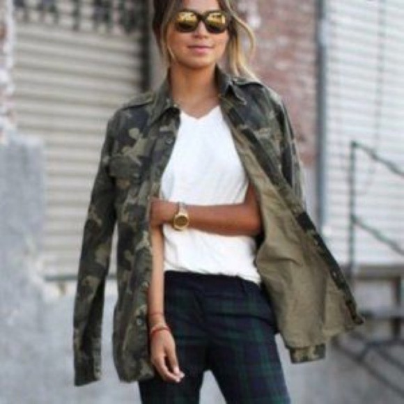 Sanctuary Camo Fringe Hem Zip Up Jacket - Picture 2 of 8